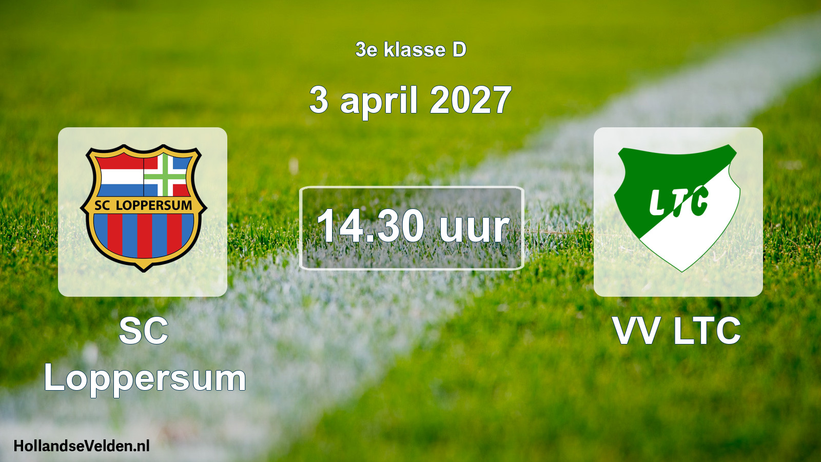 Geplande wedstrijd: SC Loppersum - VV LTC (3 april 2027)