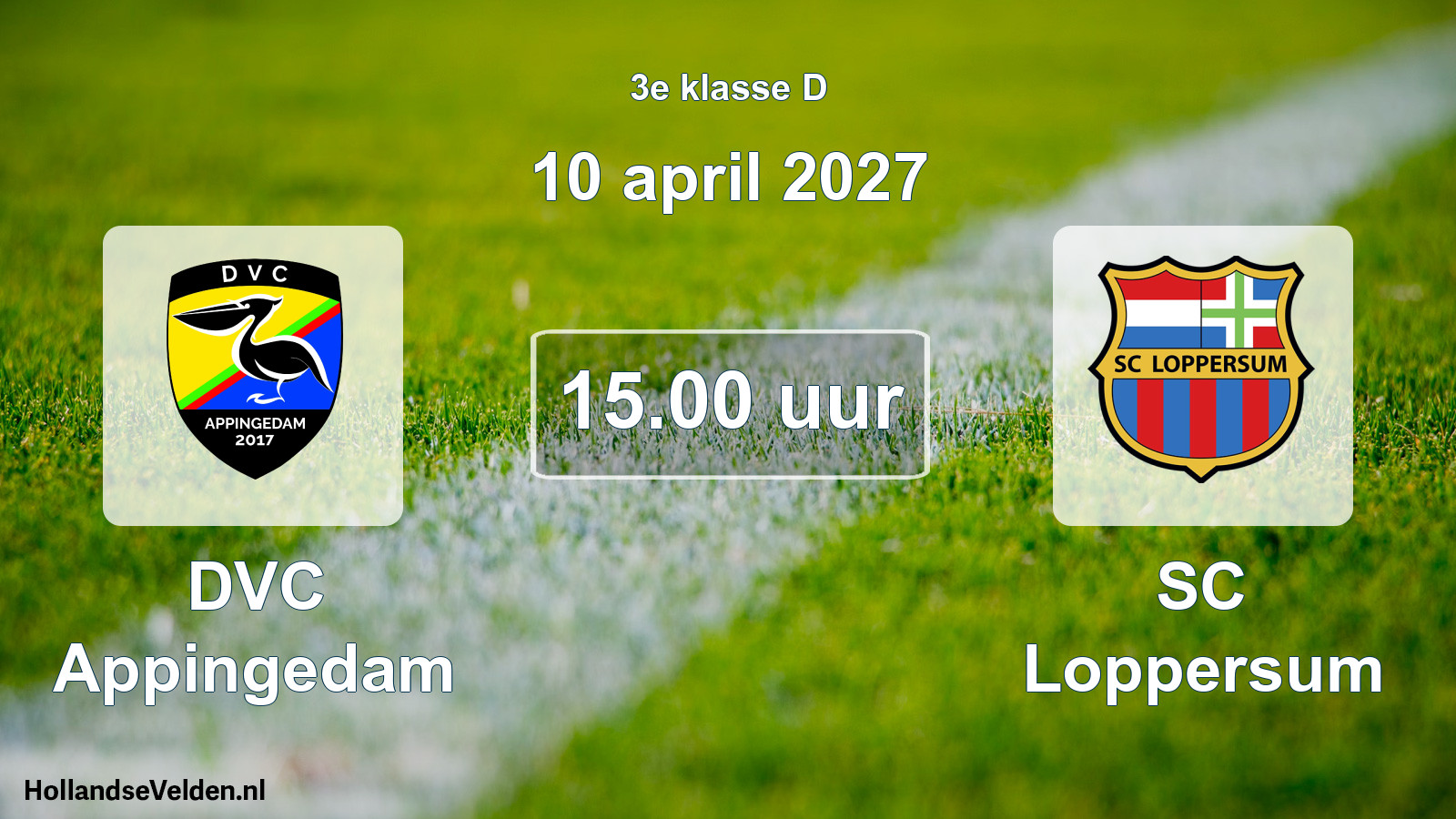 Geplande wedstrijd: DVC Appingedam - SC Loppersum (10 april 2027)