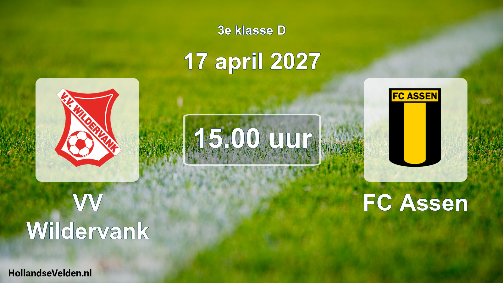 Geplande wedstrijd: VV Wildervank - FC Assen (17 april 2027)