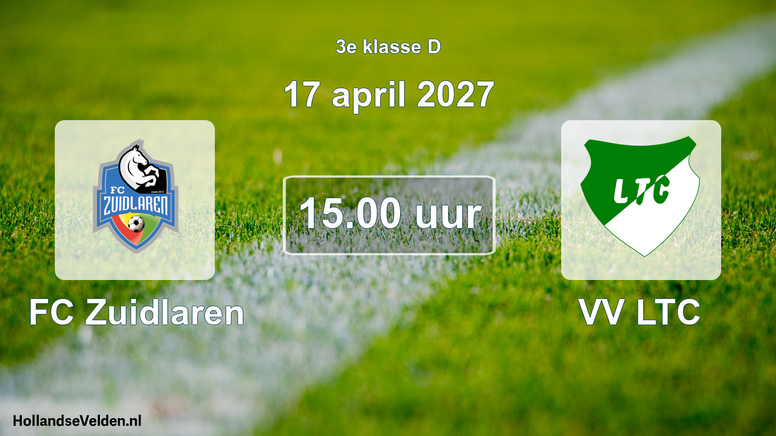 Geplande wedstrijd: FC Zuidlaren - VV LTC (17 april 2027)