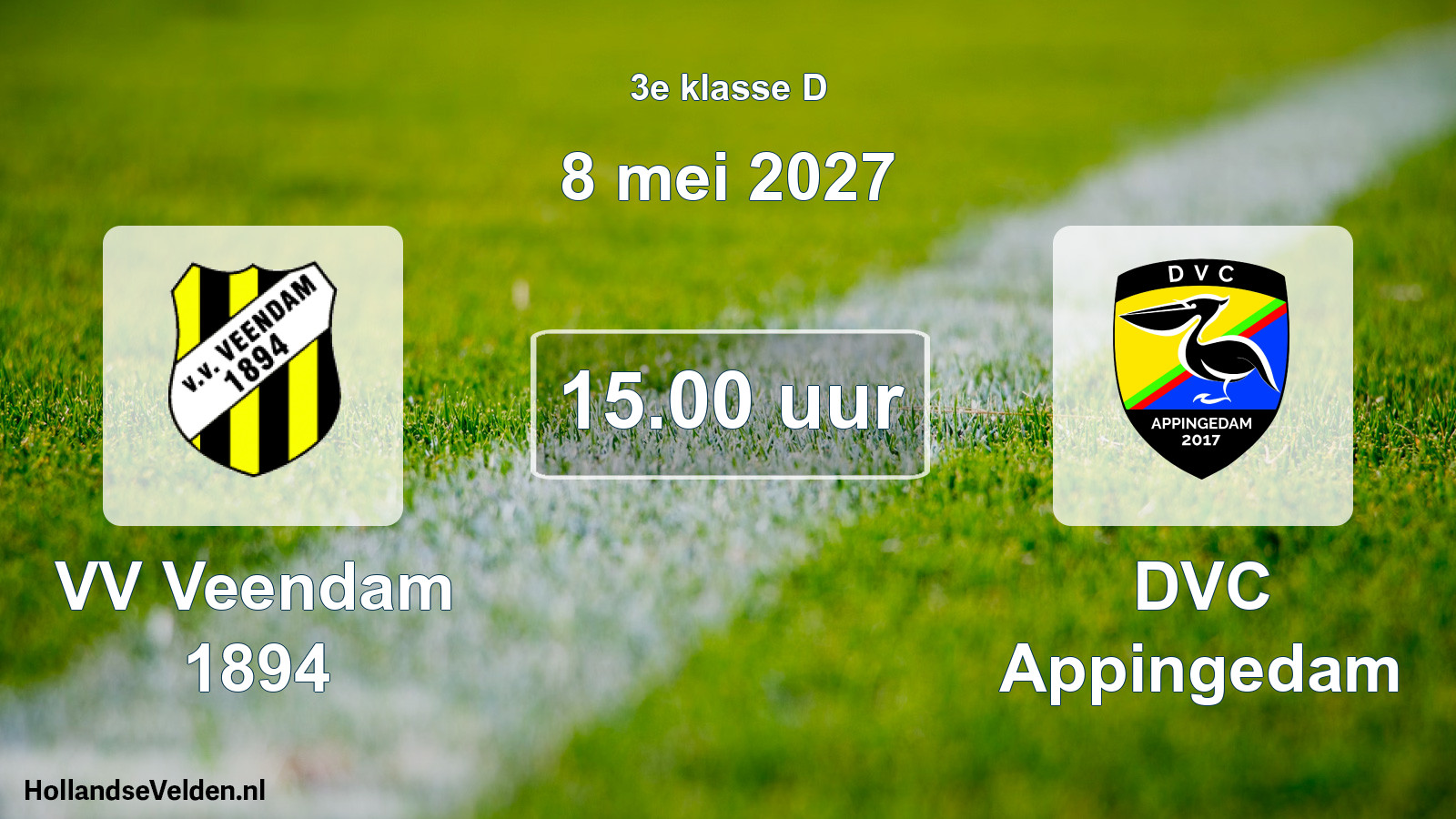 Geplande wedstrijd: VV Veendam 1894 - DVC Appingedam (8 mei 2027)
