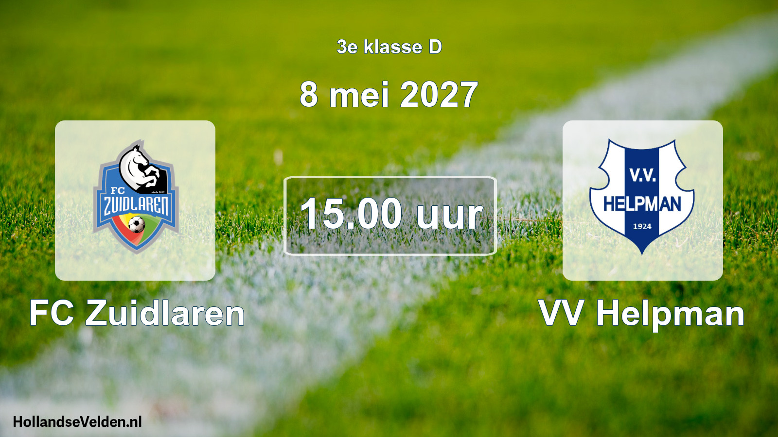 Geplande wedstrijd: FC Zuidlaren - VV Helpman (8 mei 2027)