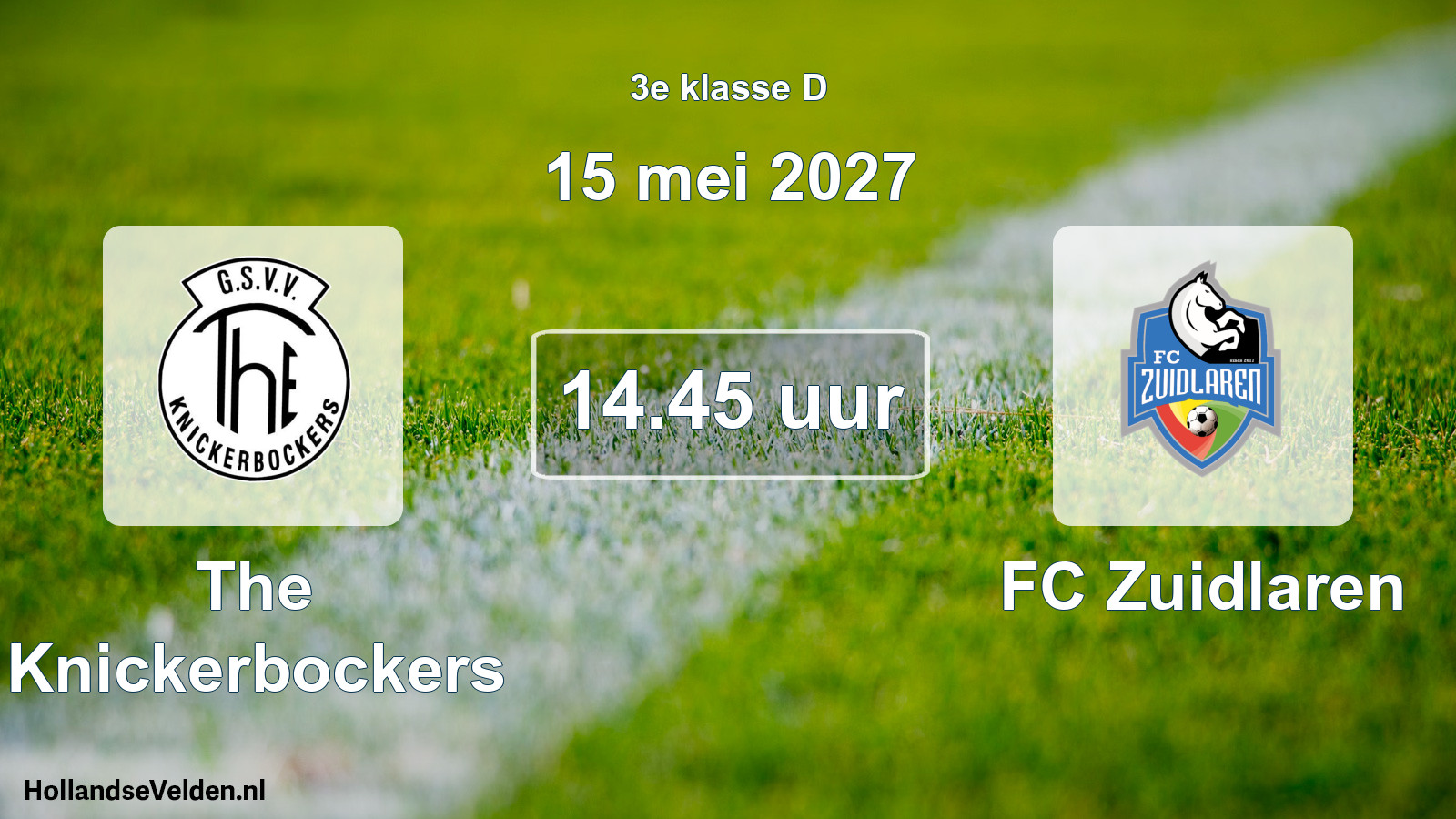 Geplande wedstrijd: The Knickerbockers - FC Zuidlaren (15 mei 2027)