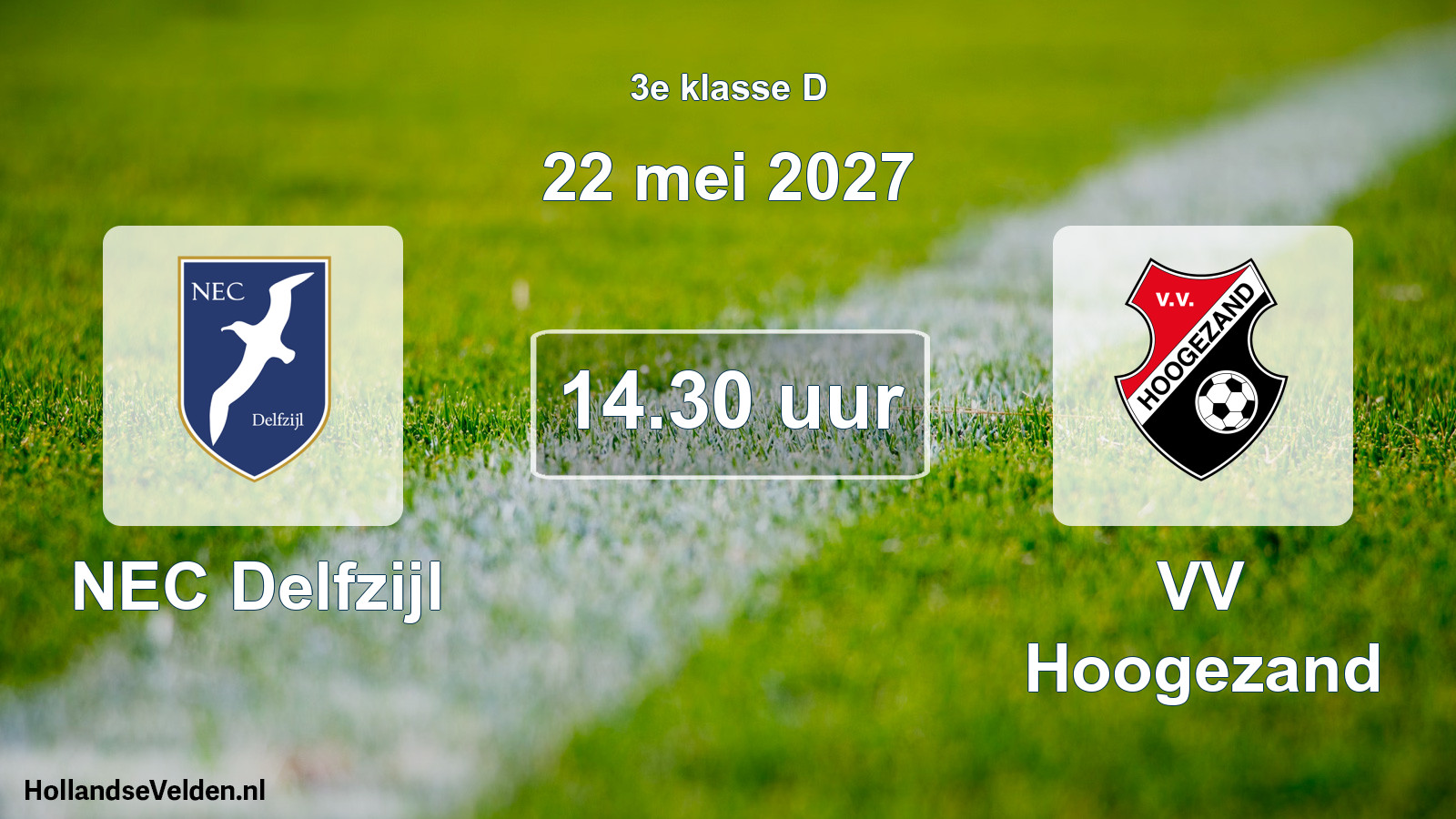 Geplande wedstrijd: NEC Delfzijl - VV Hoogezand (22 mei 2027)