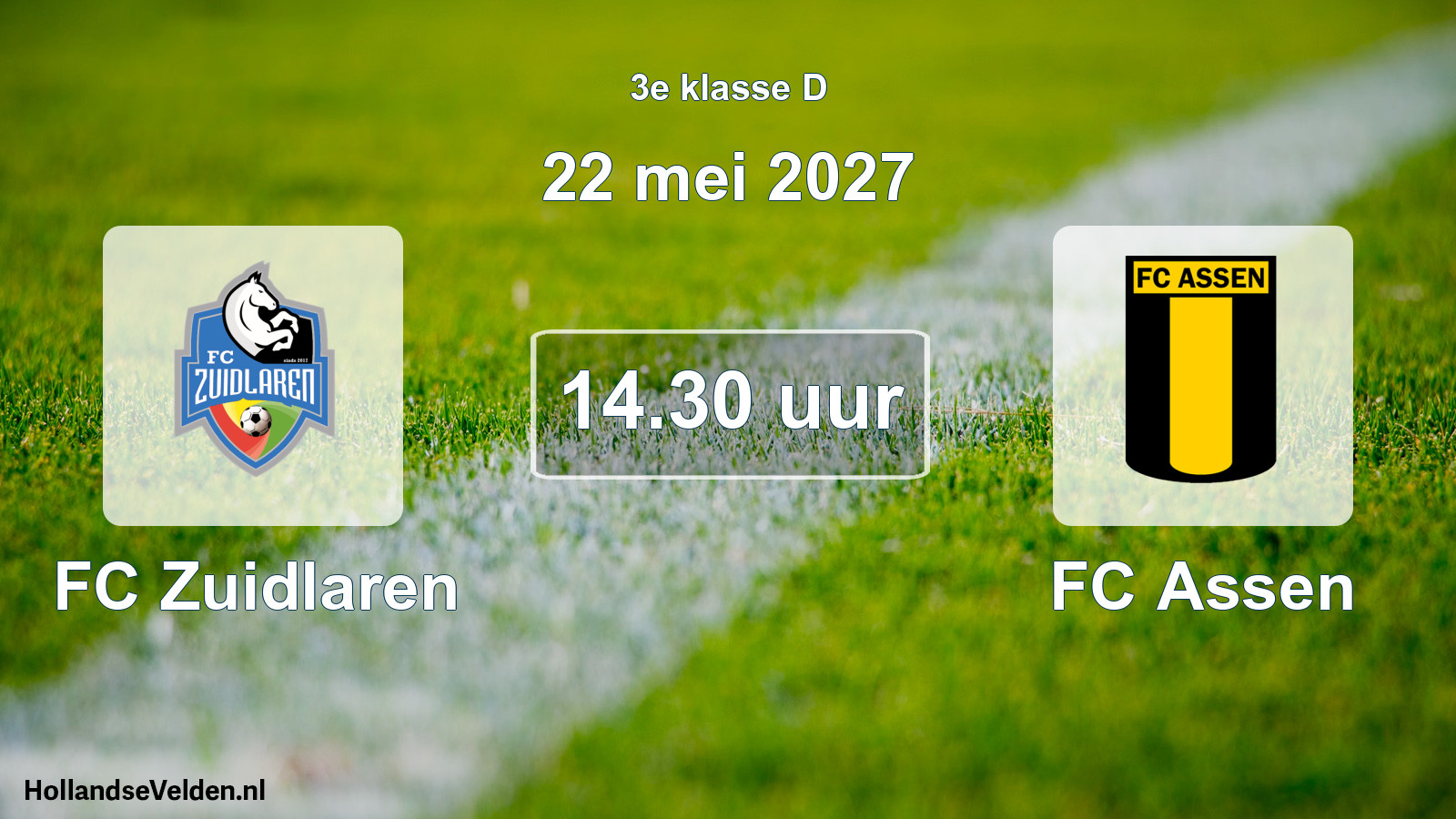 Geplande wedstrijd: FC Zuidlaren - FC Assen (22 mei 2027)