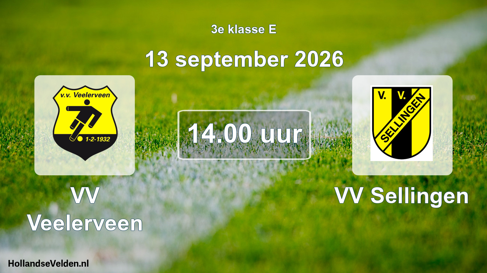 Geplande wedstrijd: VV Veelerveen - VV Sellingen (13 september 2026)