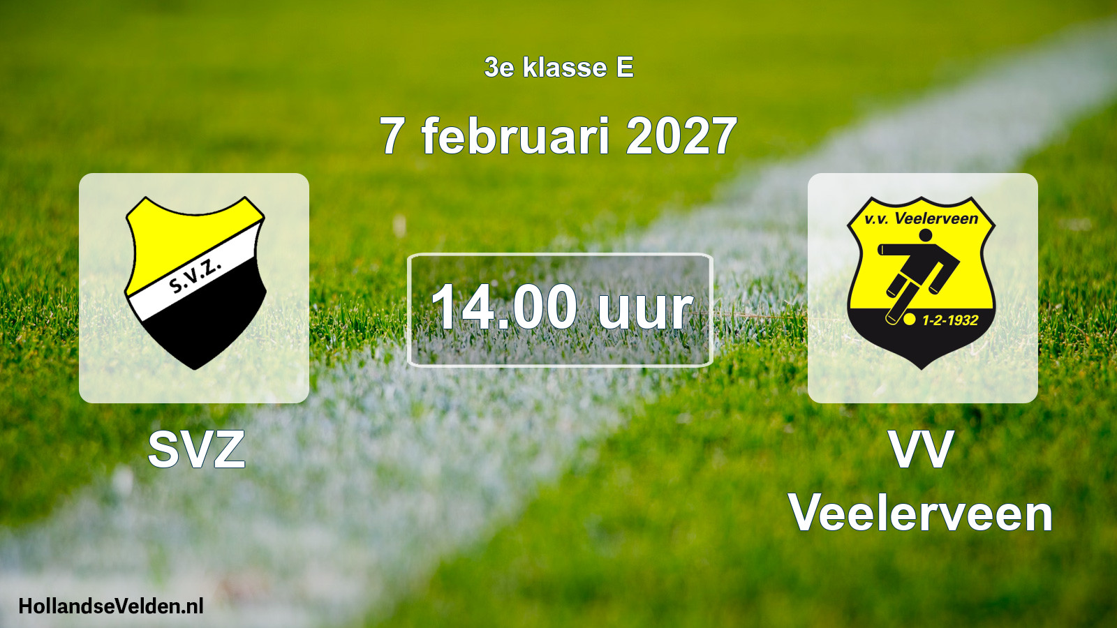 Geplande wedstrijd: SVZ - VV Veelerveen (7 februari 2027)