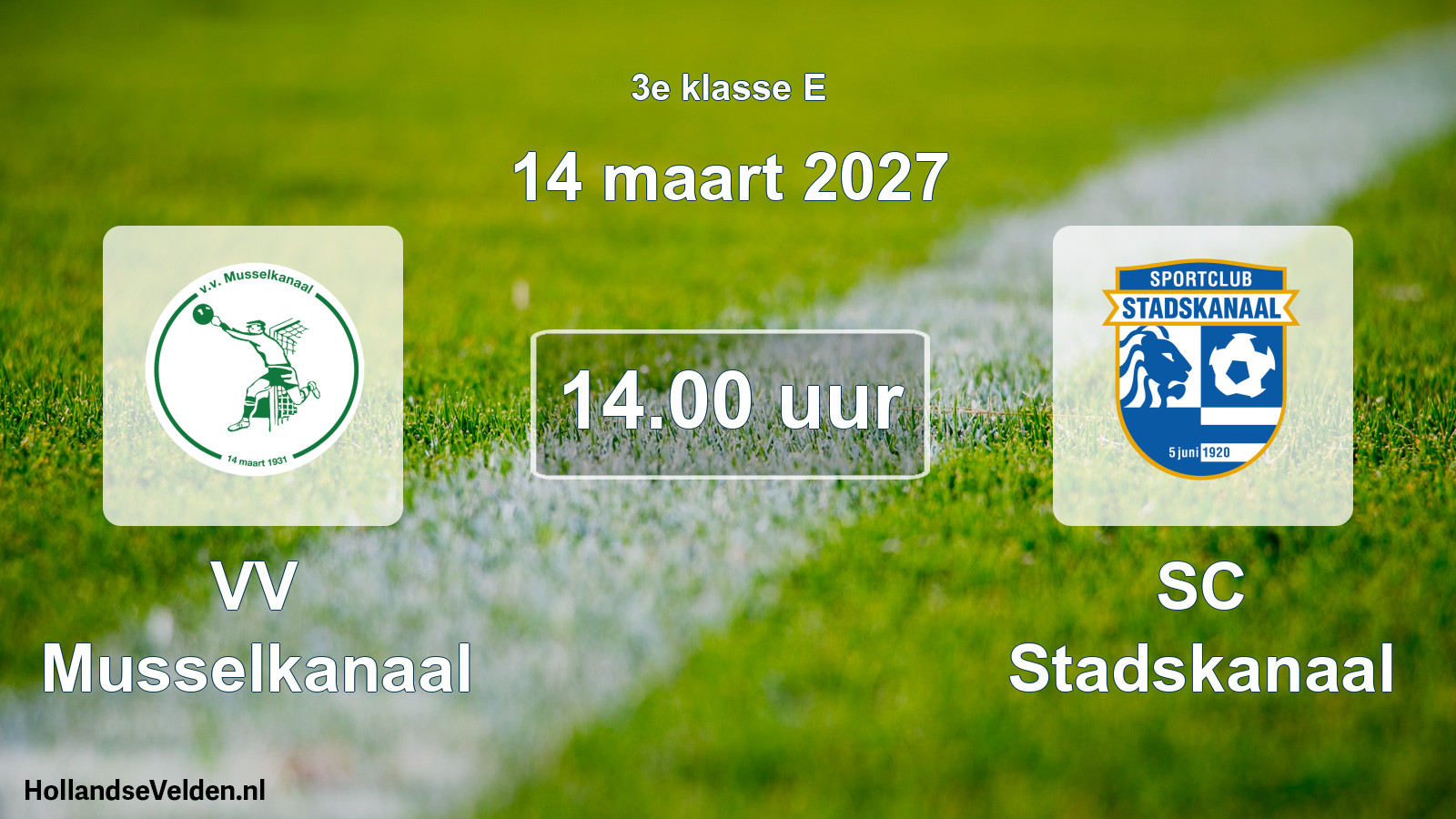 Geplande wedstrijd: VV Musselkanaal - SC Stadskanaal (14 maart 2027)