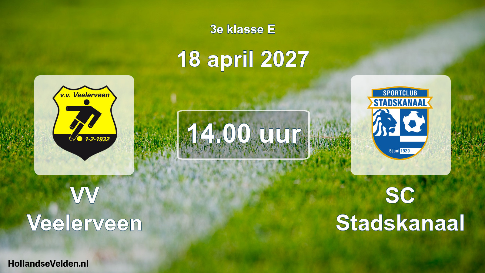 Geplande wedstrijd: VV Veelerveen - SC Stadskanaal (18 april 2027)