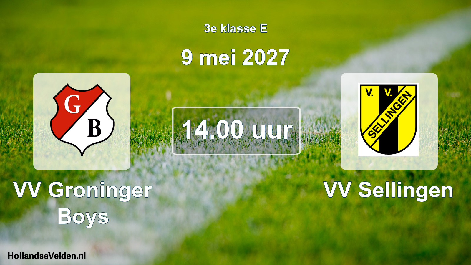 Geplande wedstrijd: VV Groninger Boys - VV Sellingen (9 mei 2027)