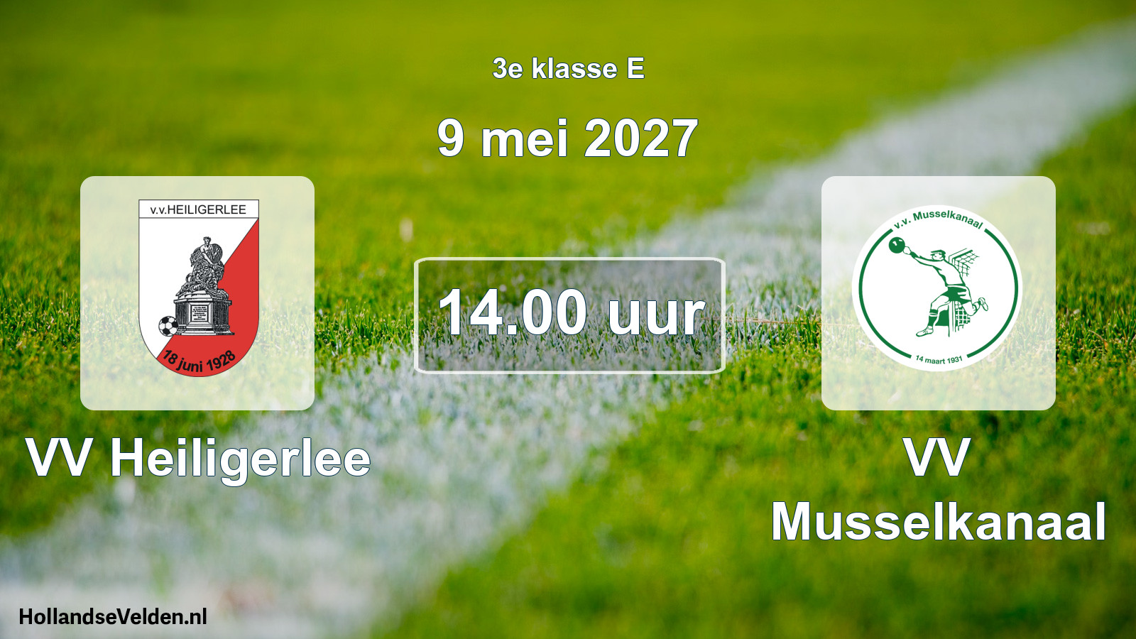 Geplande wedstrijd: VV Heiligerlee - VV Musselkanaal (9 mei 2027)