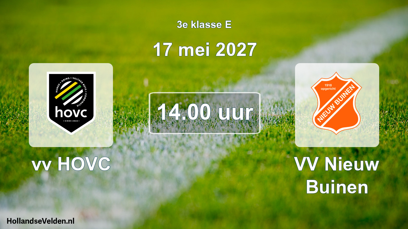 Scheduled Match: vv HOVC - VV Nieuw Buinen (17 May 2027)