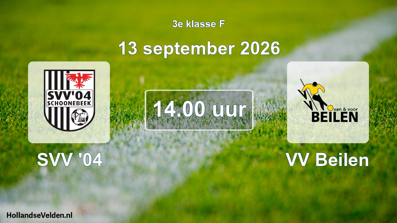 Geplande wedstrijd: SVV '04 - VV Beilen (13 september 2026)