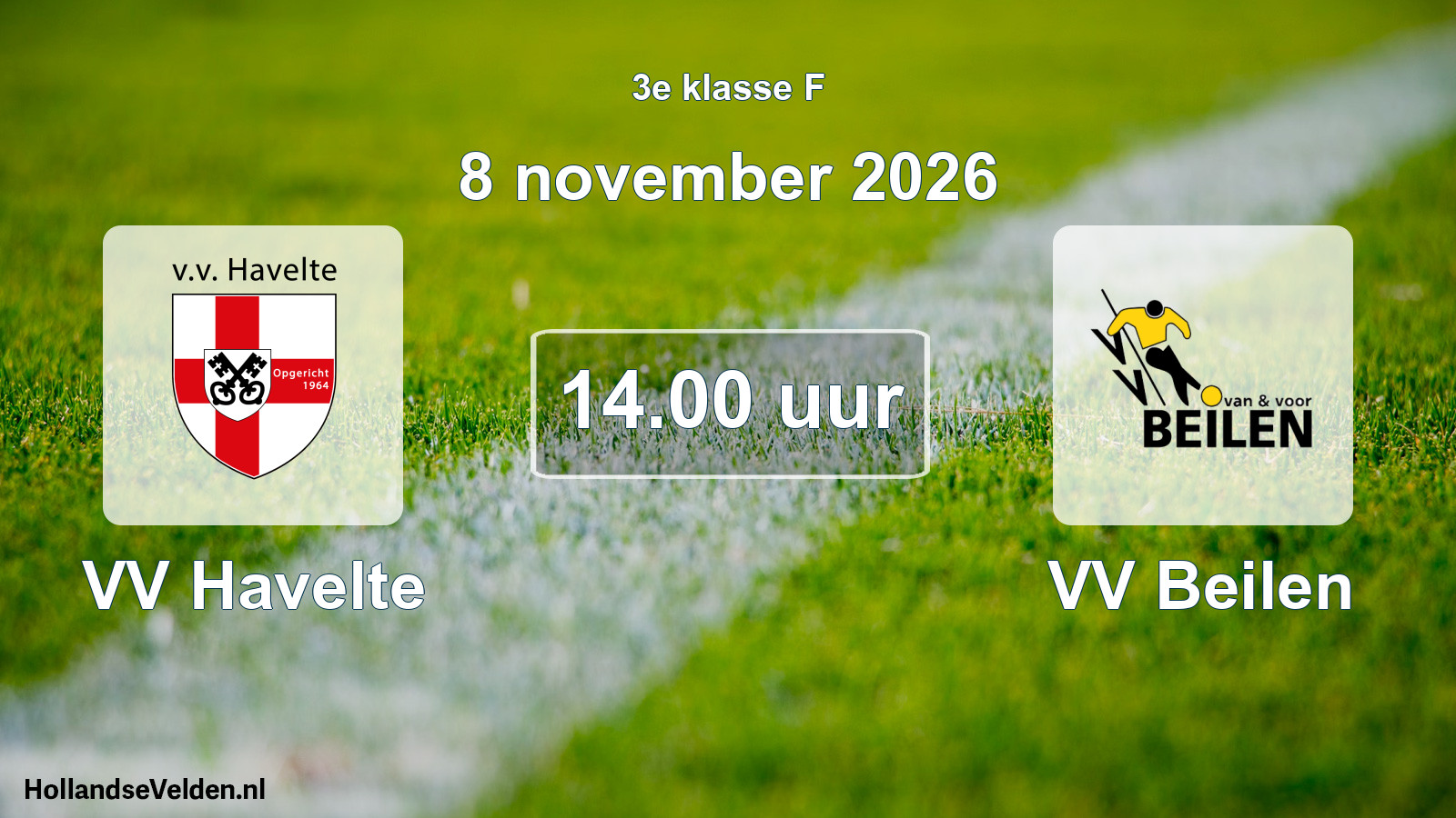 Geplande wedstrijd: VV Havelte - VV Beilen (8 november 2026)