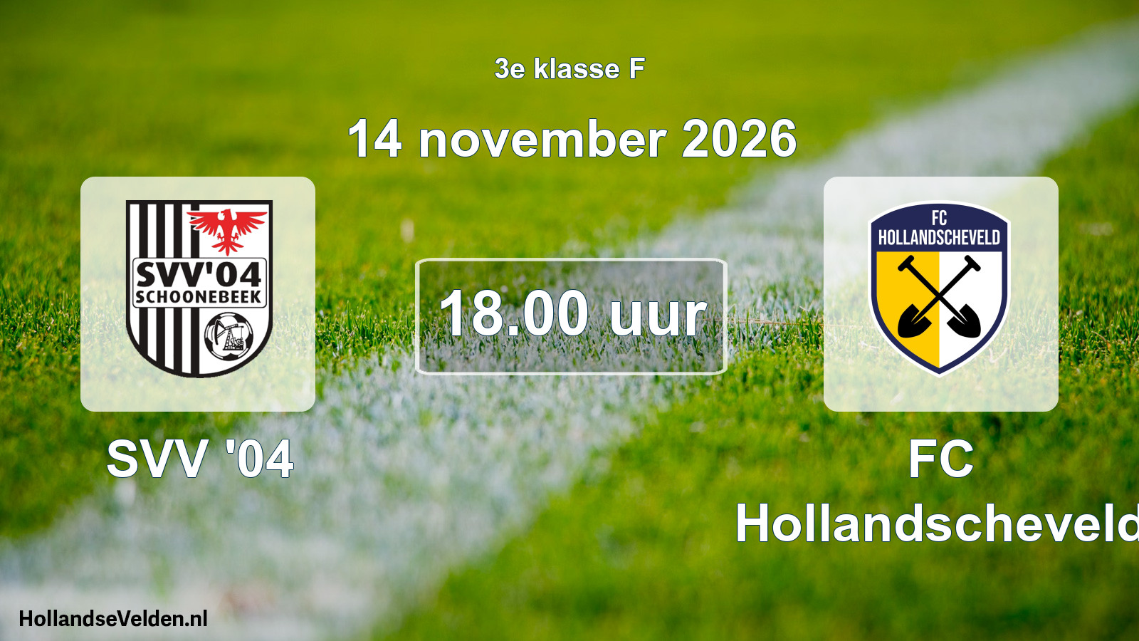 Geplande wedstrijd: SVV '04 - FC Hollandscheveld (14 november 2026)
