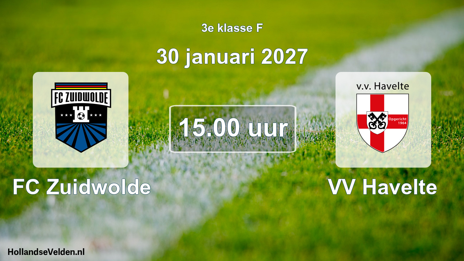 Scheduled Match: FC Zuidwolde - VV Havelte (30 January 2027)