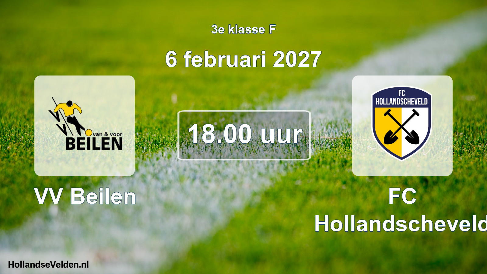 Geplande wedstrijd: VV Beilen - FC Hollandscheveld (6 februari 2027)