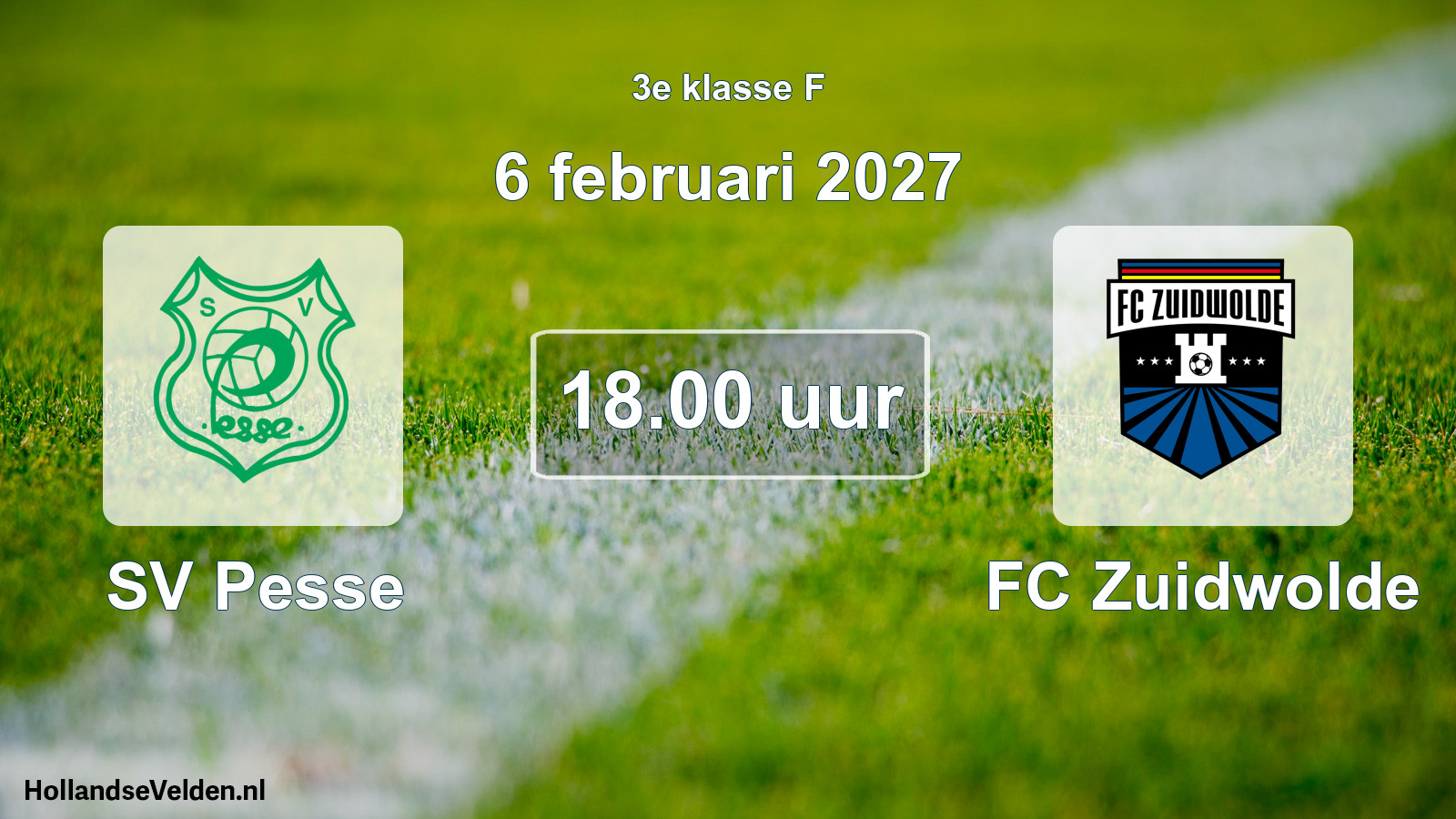 Geplande wedstrijd: SV Pesse - FC Zuidwolde (6 februari 2027)
