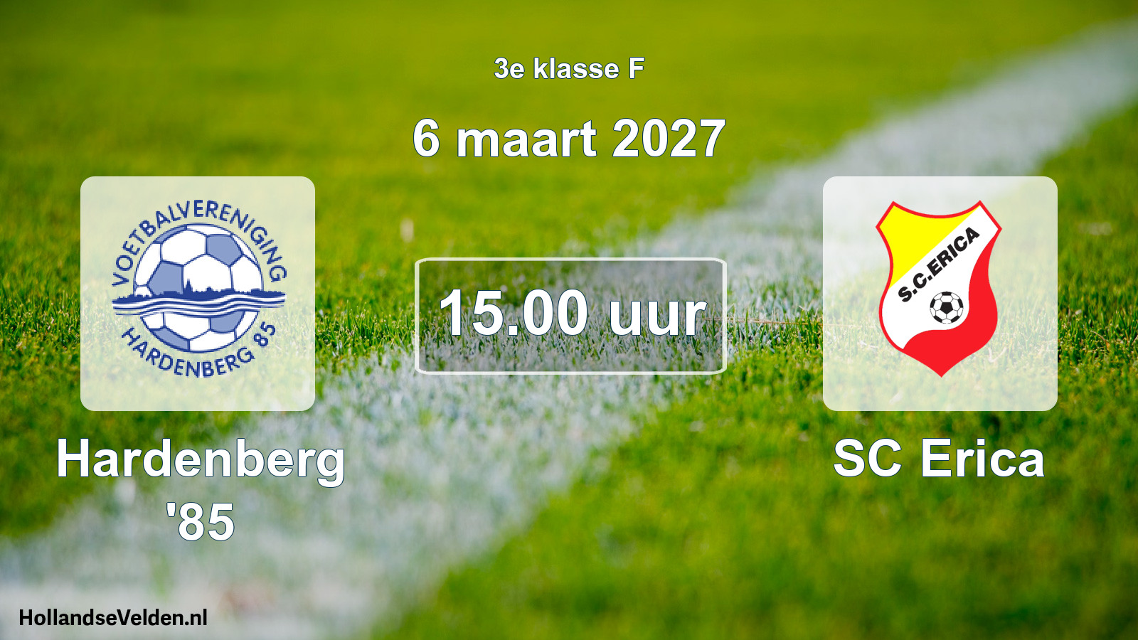 Geplande wedstrijd: Hardenberg '85 - SC Erica (6 maart 2027)