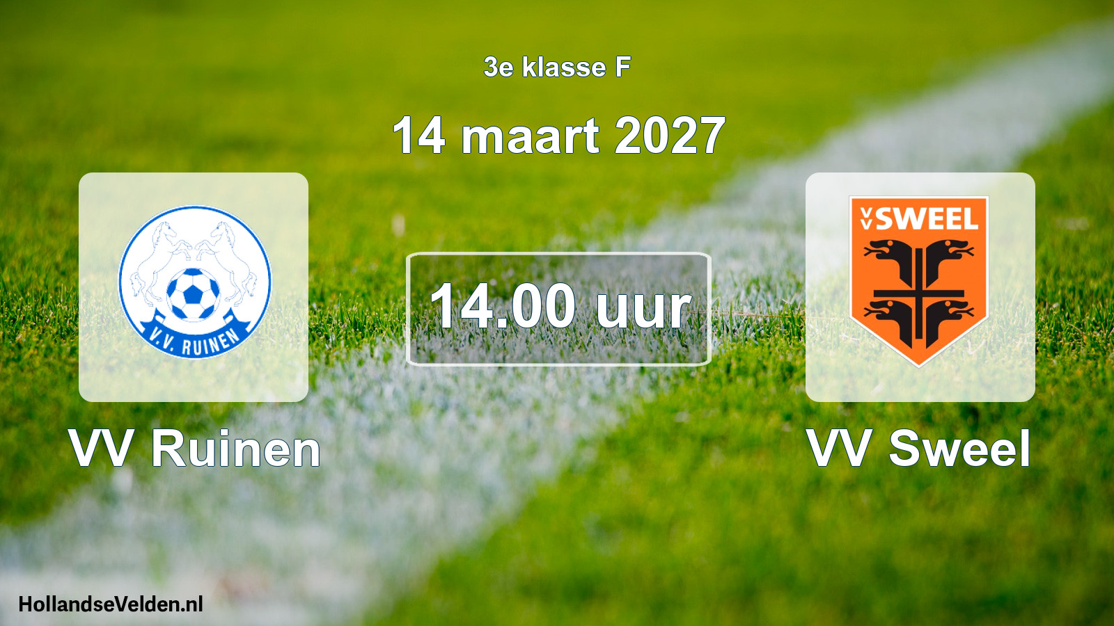 Geplande wedstrijd: VV Ruinen - VV Sweel (14 maart 2027)