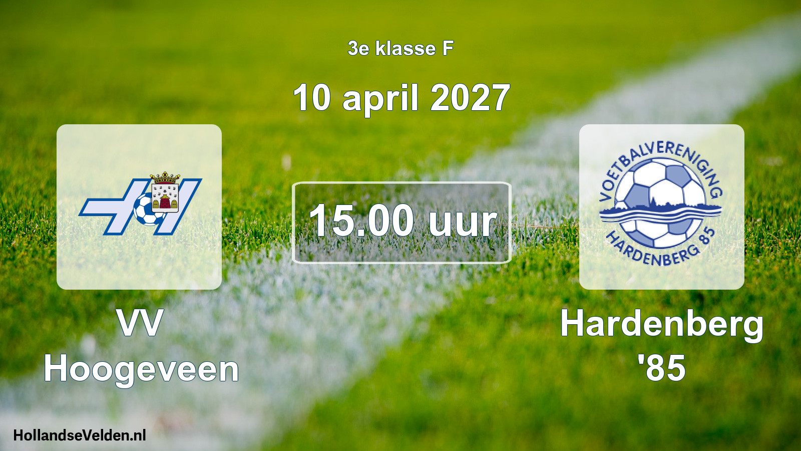 Scheduled Match: VV Hoogeveen - Hardenberg '85 (10 April 2027)