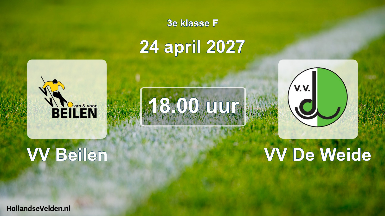 Geplande wedstrijd: VV Beilen - VV De Weide (24 april 2027)