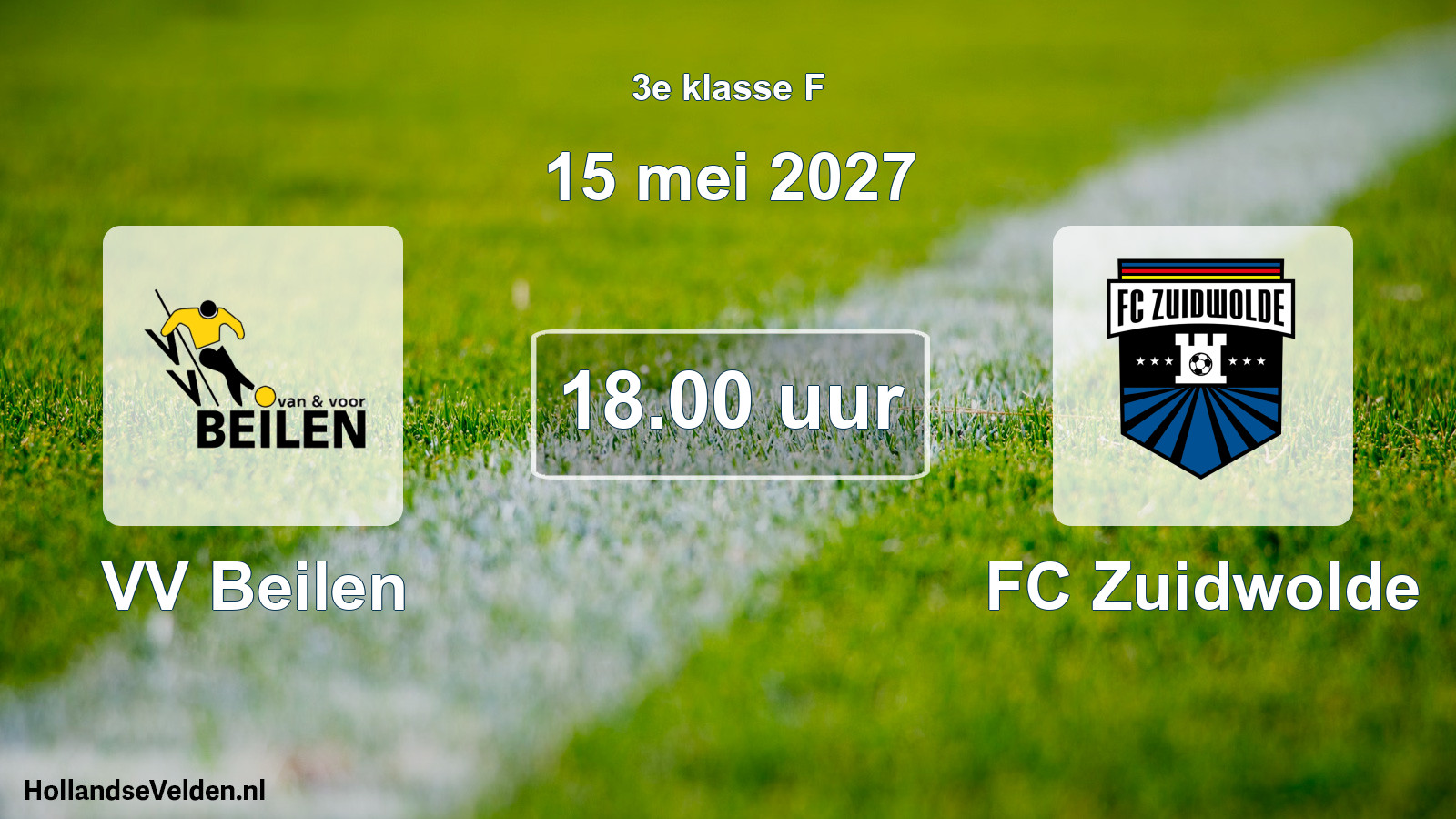 Geplande wedstrijd: VV Beilen - FC Zuidwolde (15 mei 2027)
