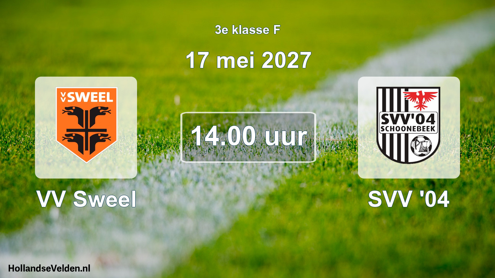 Geplande wedstrijd: VV Sweel - SVV '04 (17 mei 2027)