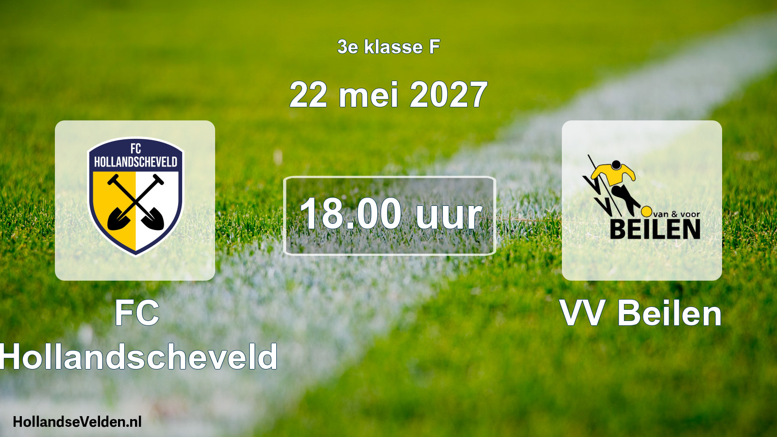 Geplande wedstrijd: FC Hollandscheveld - VV Beilen (22 mei 2027)
