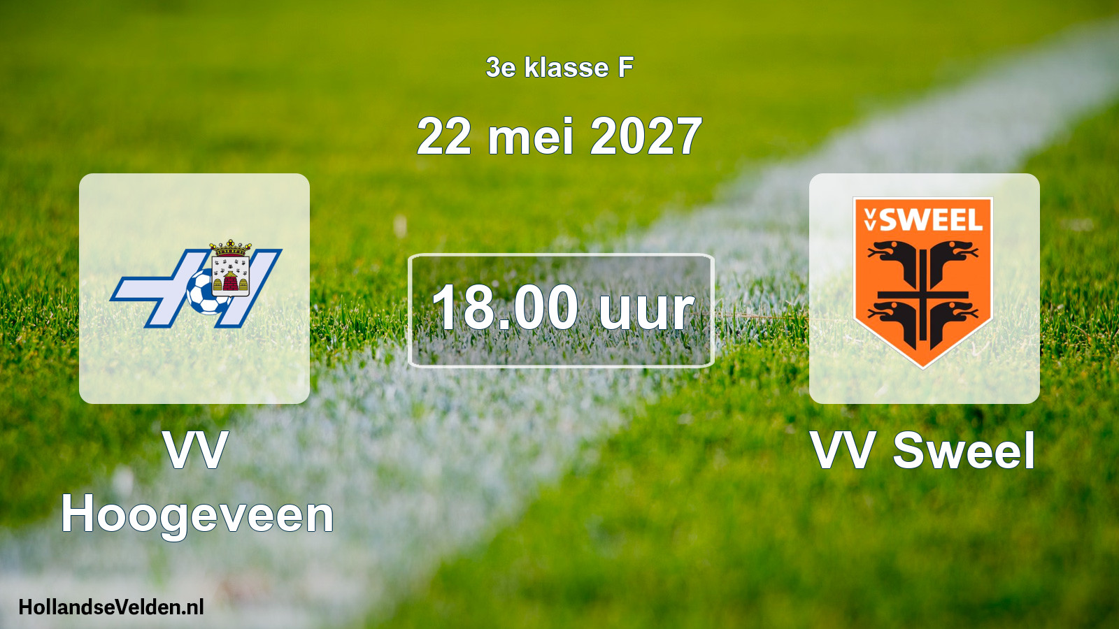 Geplande wedstrijd: VV Hoogeveen - VV Sweel (22 mei 2027)