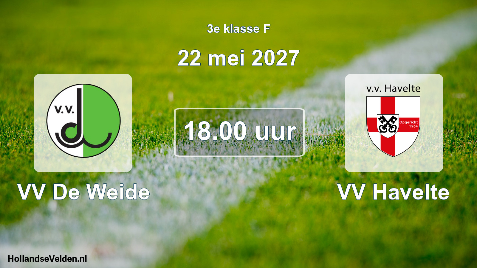Geplande wedstrijd: VV De Weide - VV Havelte (22 mei 2027)