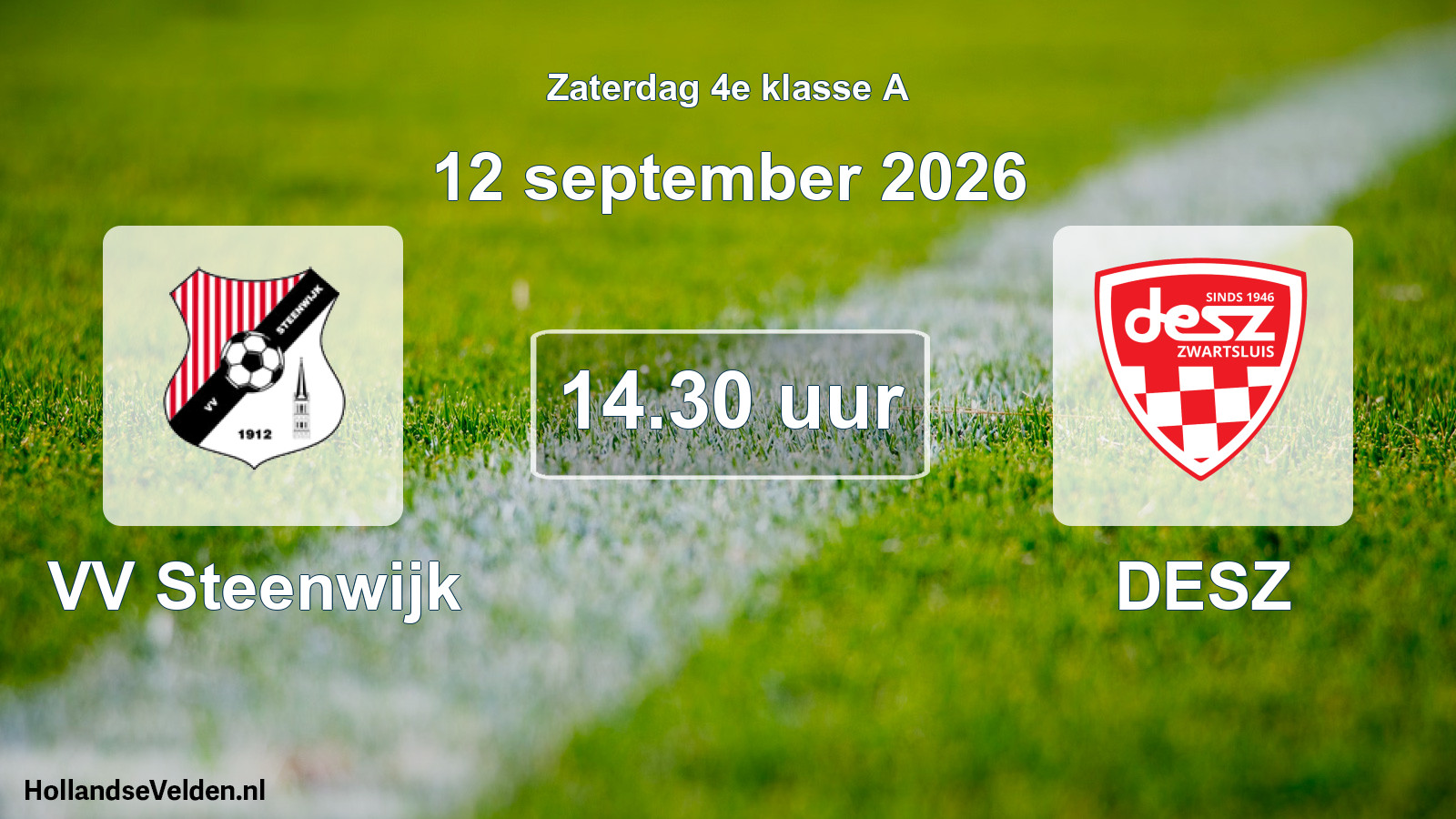 Geplande wedstrijd: VV Steenwijk - DESZ (12 september 2026)