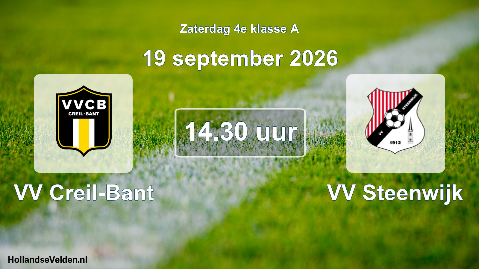 Scheduled Match: VV Creil-Bant - VV Steenwijk (19 September 2026)
