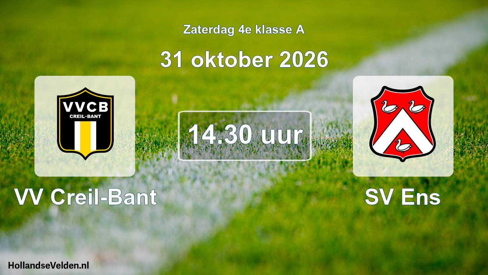 Scheduled Match: VV Creil-Bant - SV Ens (31 October 2026)