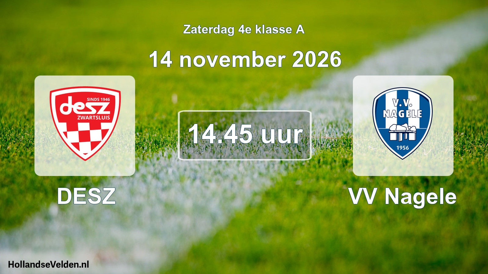 Scheduled Match: DESZ - VV Nagele (14 November 2026)