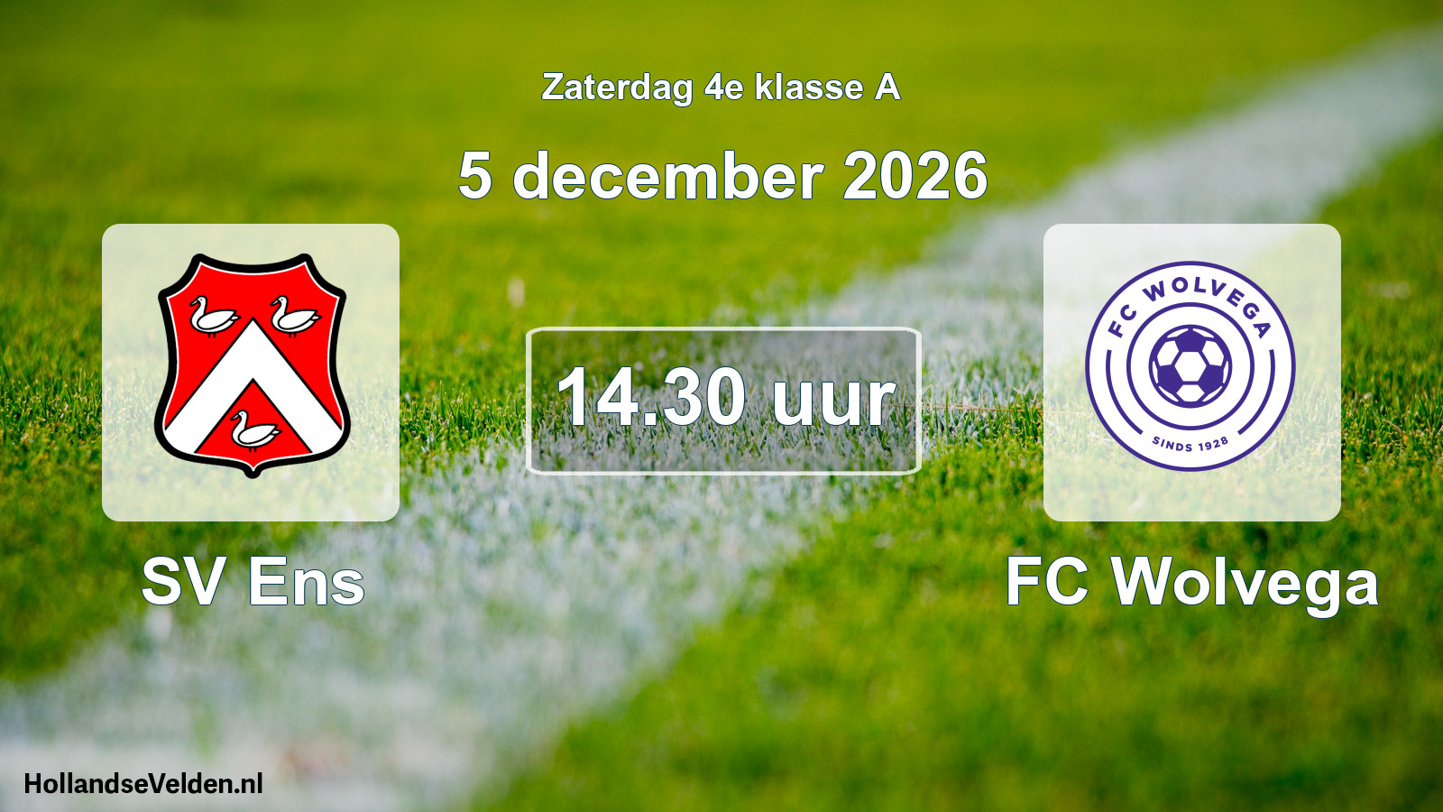 Geplande wedstrijd: SV Ens - FC Wolvega (5 december 2026)