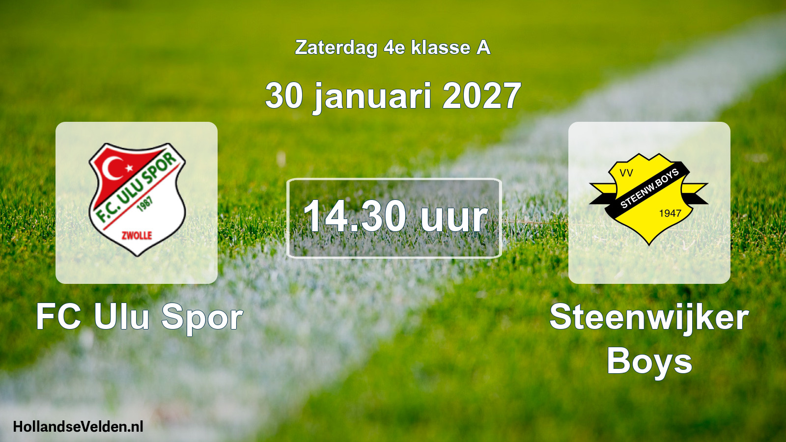 Scheduled Match: FC Ulu Spor - Steenwijker Boys (30 January 2027)