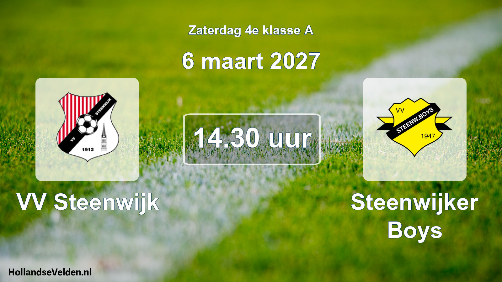 Geplande wedstrijd: VV Steenwijk - Steenwijker Boys (6 maart 2027)