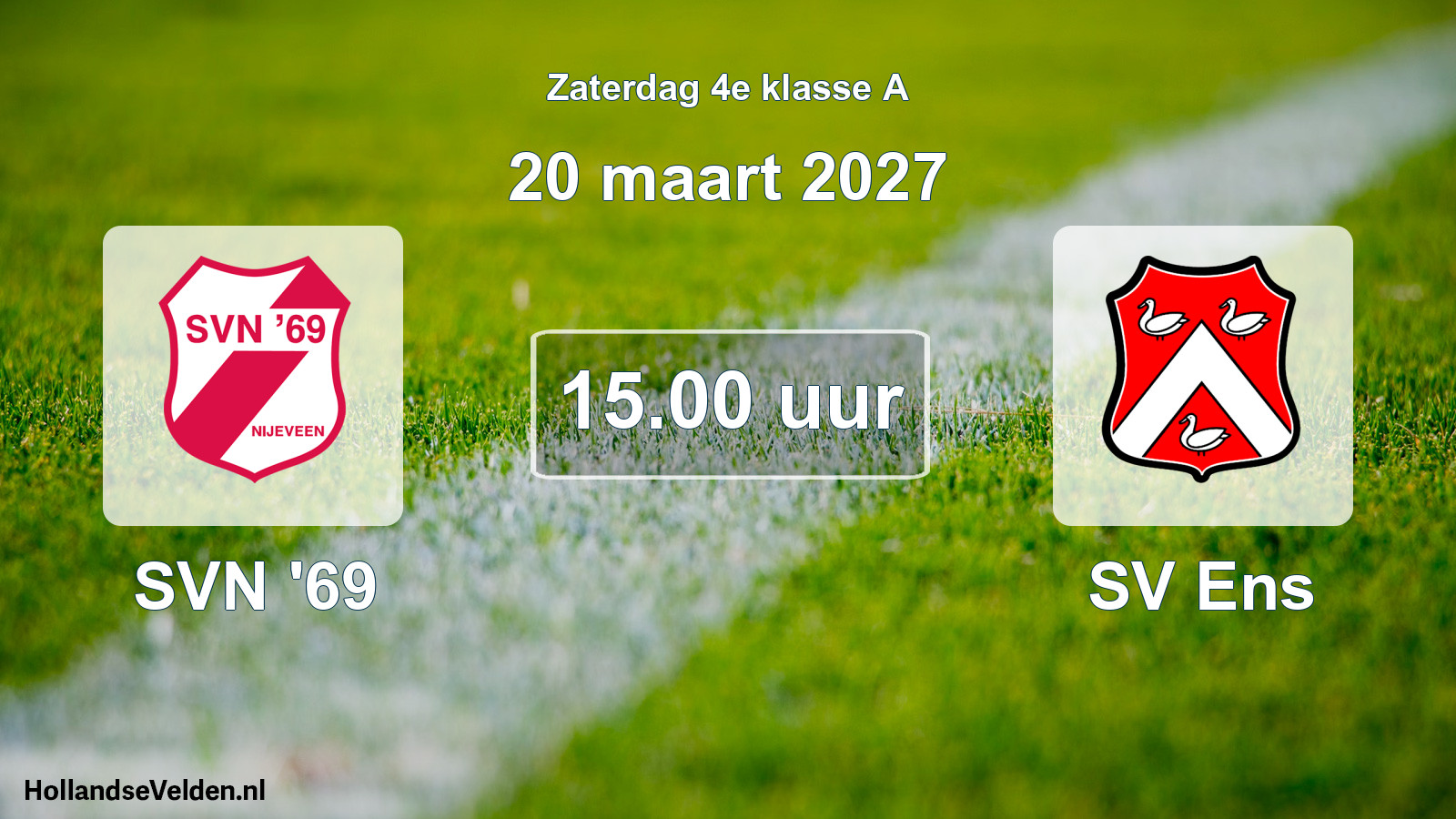 Geplande wedstrijd: SVN '69 - SV Ens (20 maart 2027)
