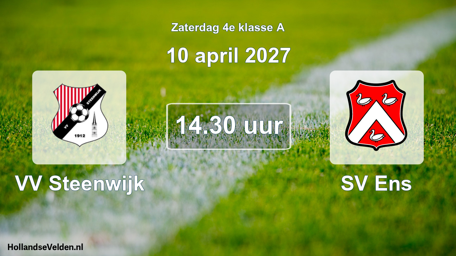Scheduled Match: VV Steenwijk - SV Ens (10 April 2027)