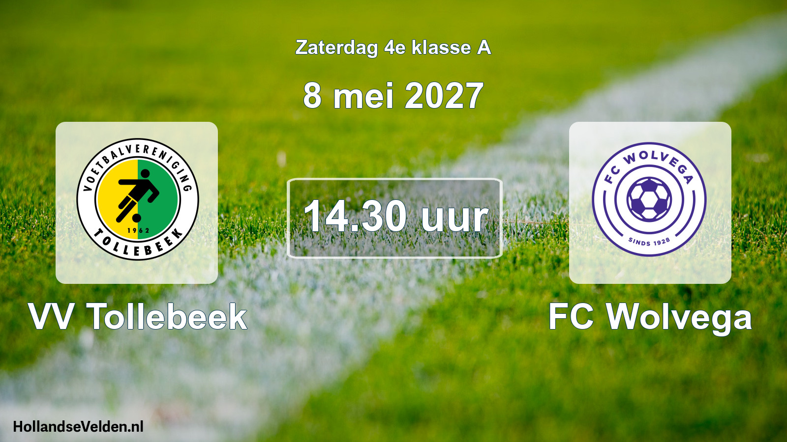 Geplande wedstrijd: VV Tollebeek - FC Wolvega (8 mei 2027)