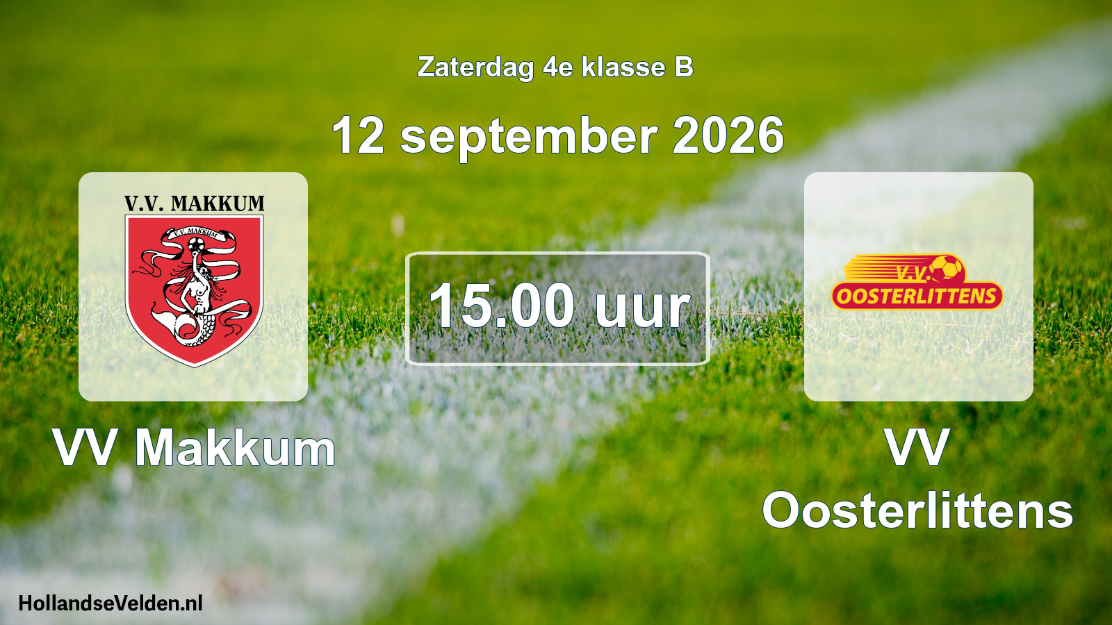 Geplande wedstrijd: VV Makkum - VV Oosterlittens (12 september 2026)