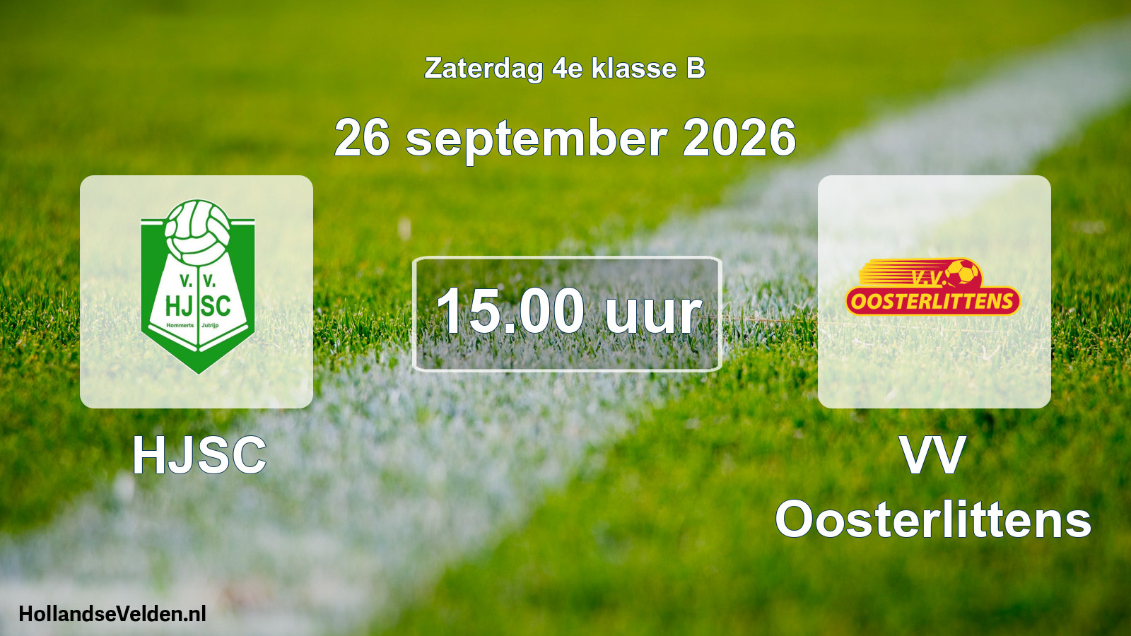 Geplande wedstrijd: HJSC - VV Oosterlittens (26 september 2026)