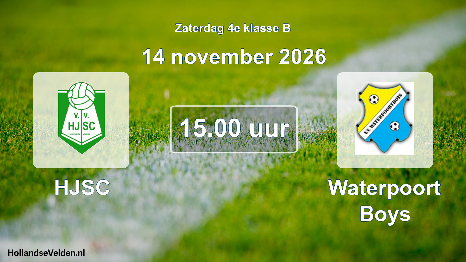 Geplande wedstrijd: HJSC - Waterpoort Boys (14 november 2026)