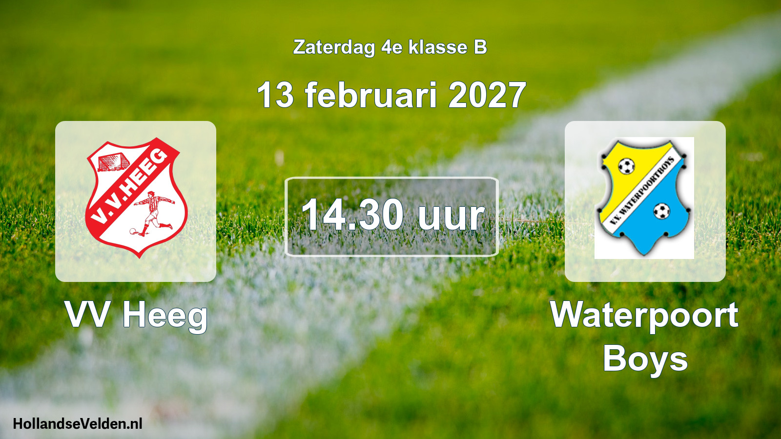 Scheduled Match: VV Heeg - Waterpoort Boys (13 February 2027)