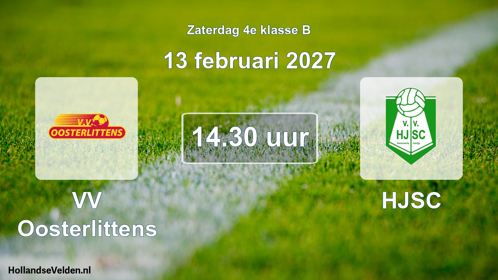 Geplande wedstrijd: VV Oosterlittens - HJSC (13 februari 2027)