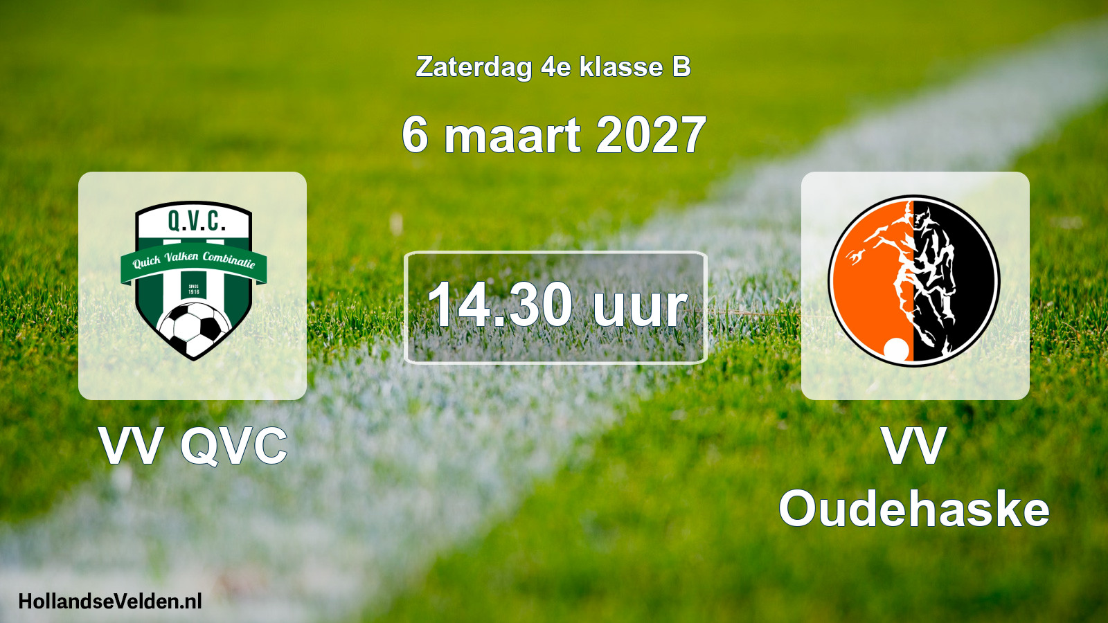 Geplande wedstrijd: VV QVC - VV Oudehaske (6 maart 2027)