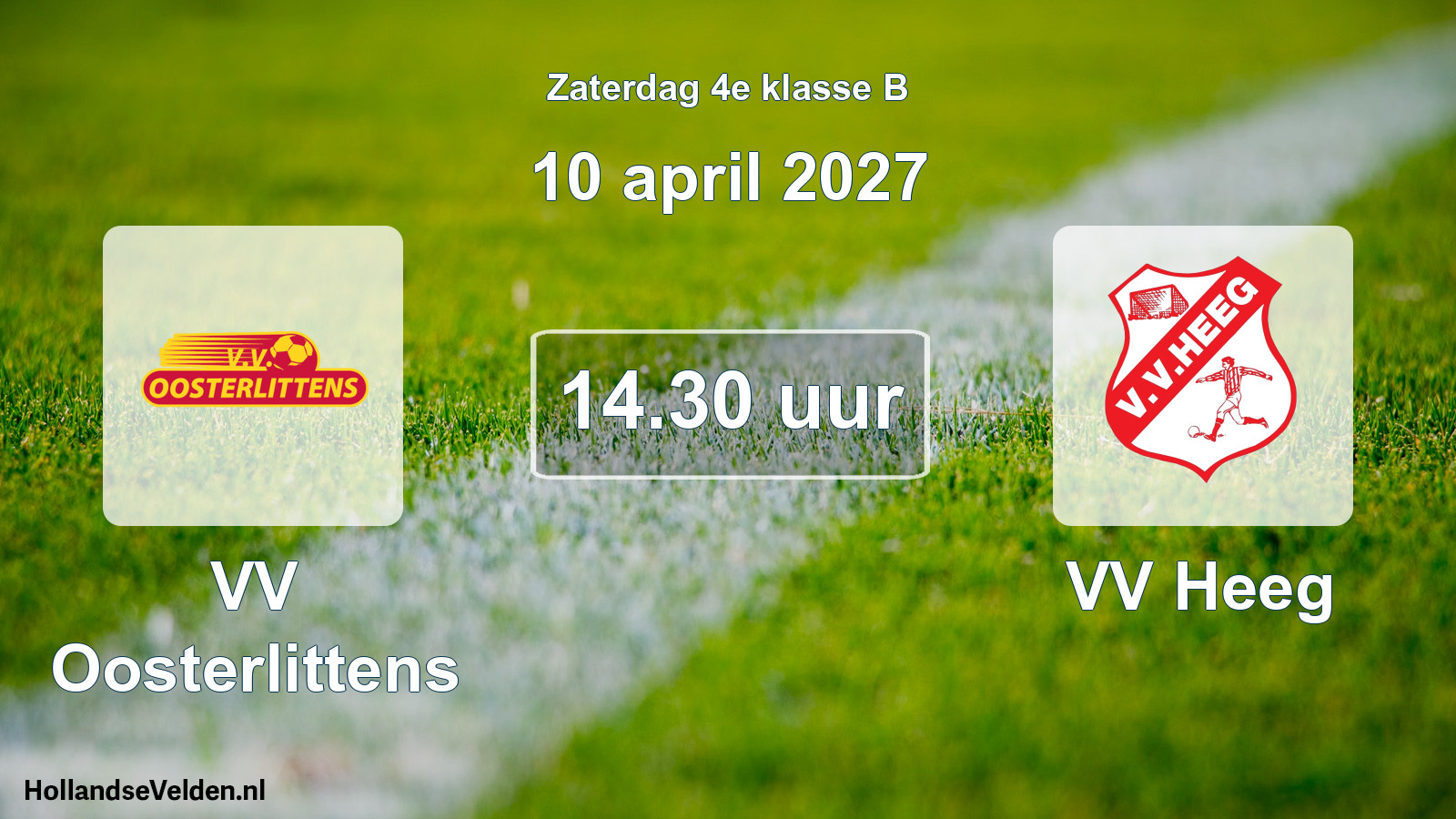 Geplande wedstrijd: VV Oosterlittens - VV Heeg (10 april 2027)