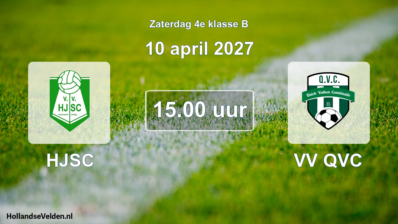 Geplande wedstrijd: HJSC - VV QVC (10 april 2027)
