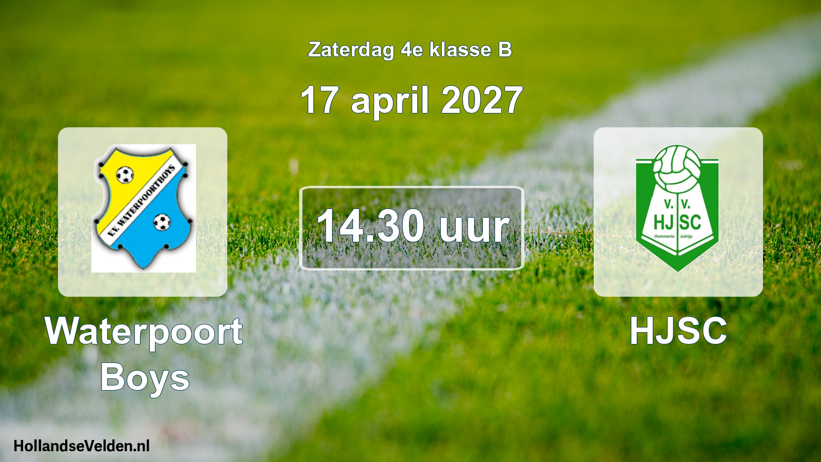 Geplande wedstrijd: Waterpoort Boys - HJSC (17 april 2027)